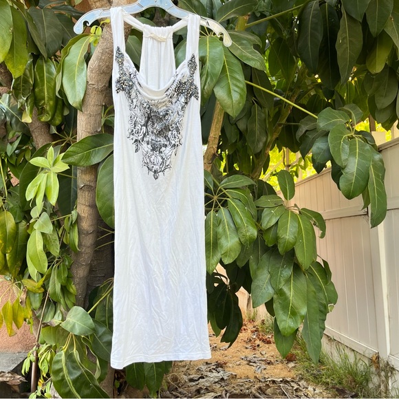 Vintage Y2K MM UNPLUGGED by MISS ME dress intricate design with rhinestones - Picture 2 of 10